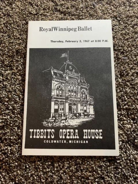 Vintage - Royal Winnipeg Ballet Tibbits Opera House Coldwater Michigan Playbill