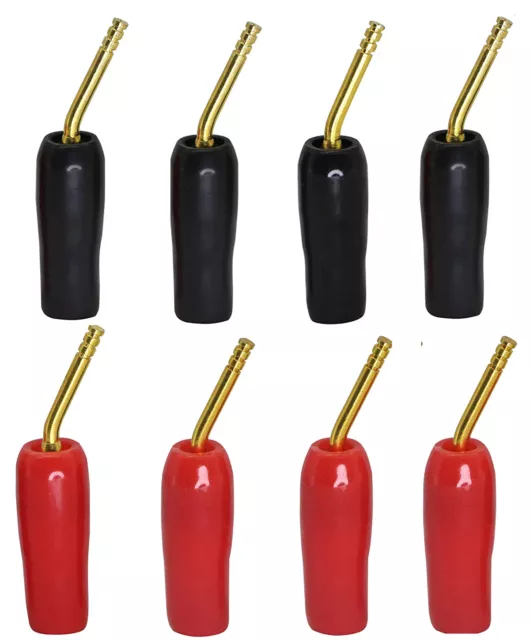 16pcs Screw Type 2mm Banana Plug Audio Speaker Cable Connector Adapter Black&Red