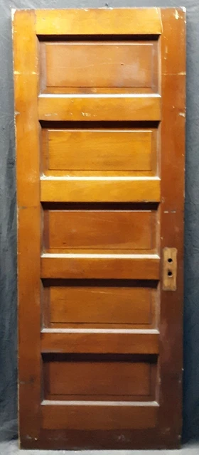 2 avail 30"x78" Antique Vintage Old Salvaged Interior Wood Wooden Door 5 Panels