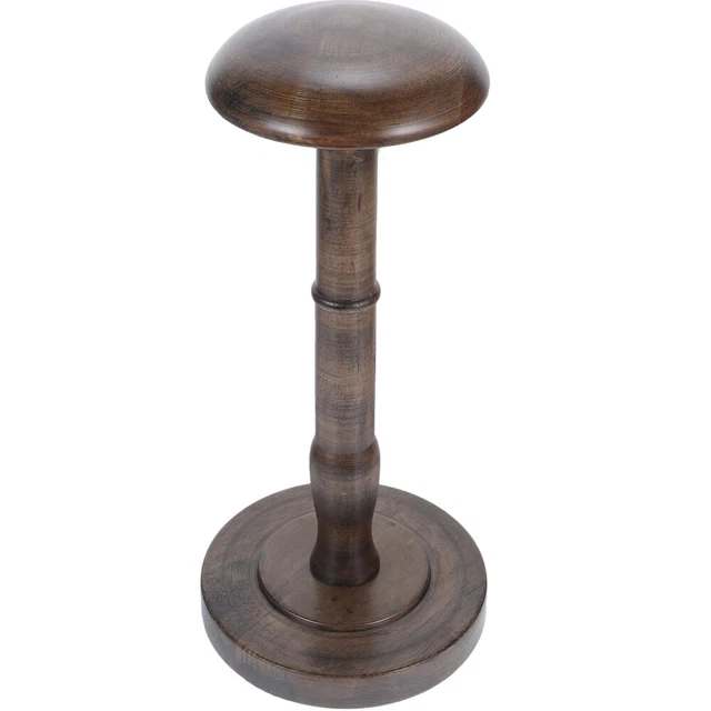 Peluca Soporte Sombrero de Madera Estantes Armario Sombrero Soporte Café Independiente