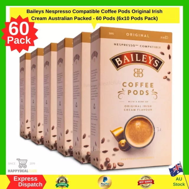 60 Pack Baileys Original Nespresso Compatible Coffee Pods Original Irish Cream