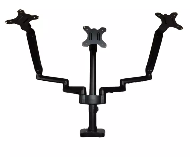 WALI Triple LCD 3 Monitor Desk Mount Fully Adjustable Gas Spring Desk Mount