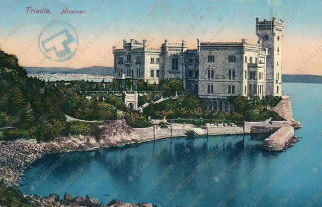 1919 TRIESTE Miramar Castello Cartolina