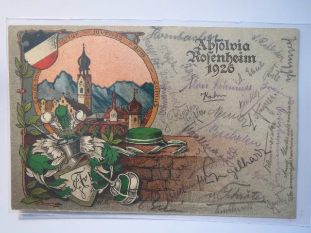 Rosenheim - Absolvia / Real-Absolvia - 1926 - Karte / Studentika