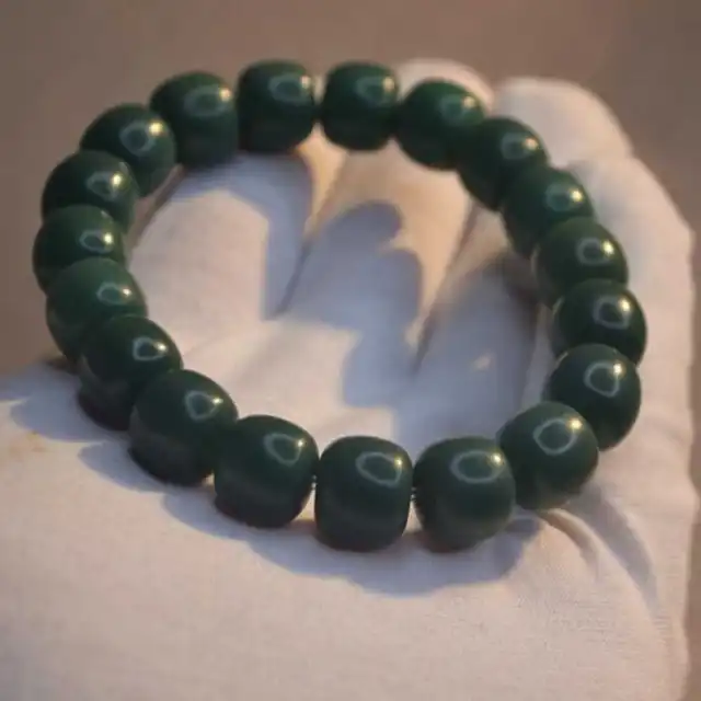 12MM Rudraksha beads Cuff Mala Buddha Lucky Bracelet Gift Emotional Beaded