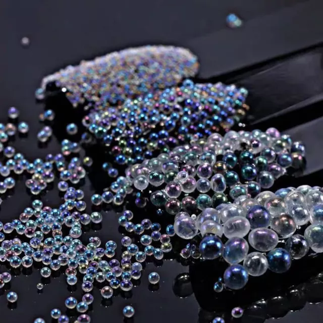 450 Gram Crystal Tiny Glass Caviar Microbeads Bubbles Balls 0.6mm-3mm Nail DIY