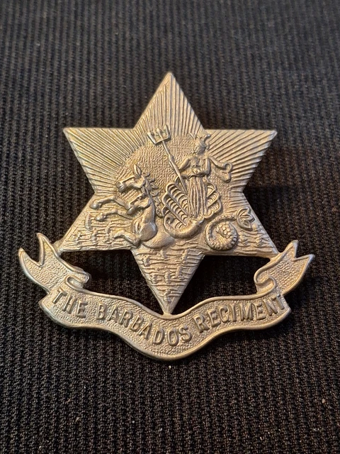 BARBADOS REGIMENT 1948 Pattern Other Ranks Cap Badge On Lugs Genuine £ ...