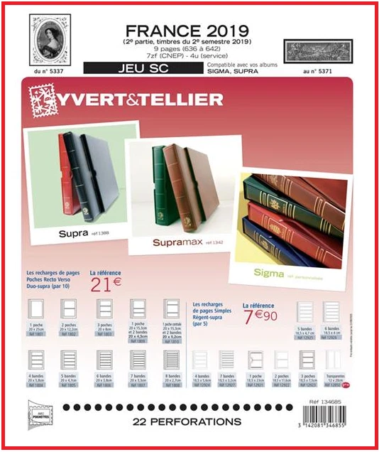 Jeu Yvert et Tellier France SC 2ème semestre 2019