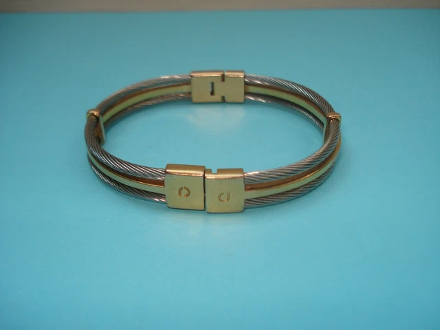 Bracelet Charles Jourdan En Plaqué Or Jaune - Occasion, élégant Et Vintage