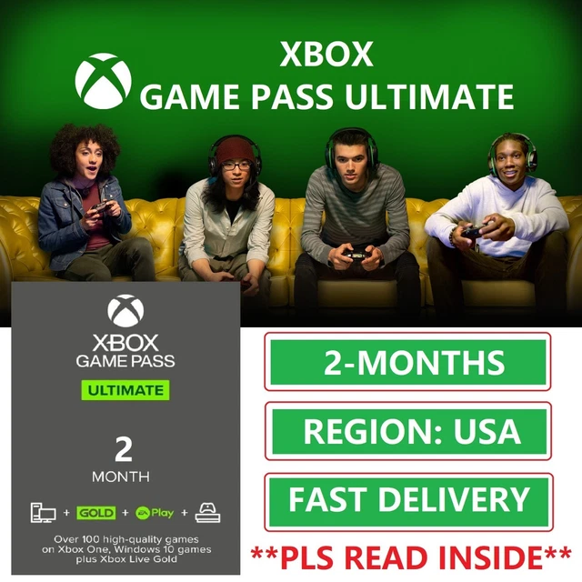 Xbox Game Pass Ultimate (Game Pass+Live Gold) 2 Month Trial 1 USA FAST DELIVERY