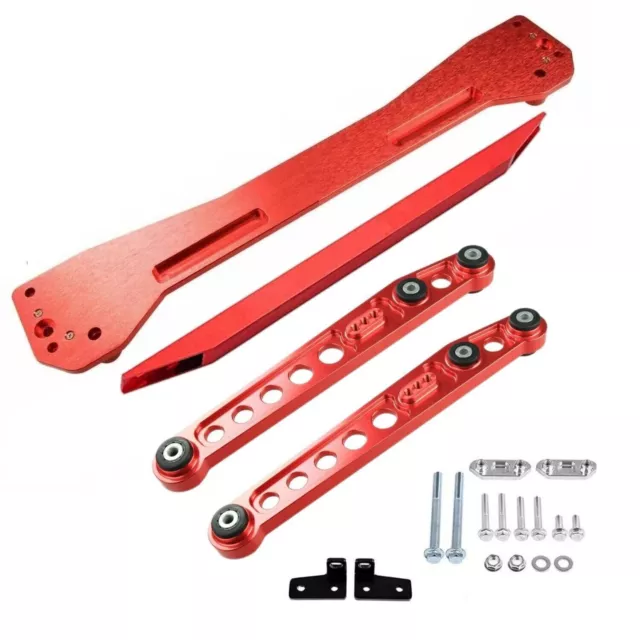⭐Rear Lower Control Arms Subframe Brace Tie Bar for Honda Civic EK 1996-2000 Red