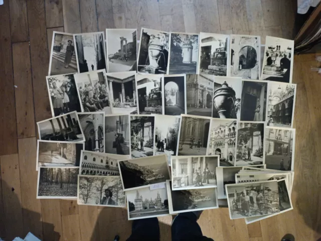 Lot de 55 photos anciennes d'un voyage en Italie en 1951 en bon état, comme sur