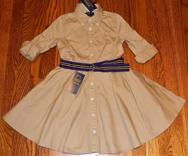 POLO RALPH LAUREN AUTHENTIC TODDLERS GIRLS BRAND NEW ORIGINAL DRESS Size 3T, NWT