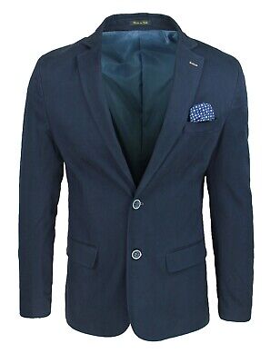 Giacca Invernale Uomo Diamond Blazer Blu Scuro Slim Fit Foderata Casual Elegante
