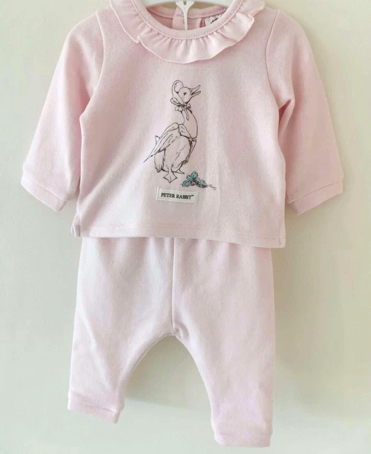 Beatrix Potter Peter Rabbit Pink Soft Knit Outfit 0-3 Months Baby Girls BNWT