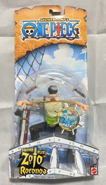 Shonen Jump One Piece : Zolo Zoro Roronoa Sword Flip Action Figure  Mattel 2006