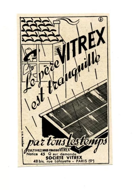 1946 : Le père Vitrex est tranquille par tous les temps (publicité, advertising)