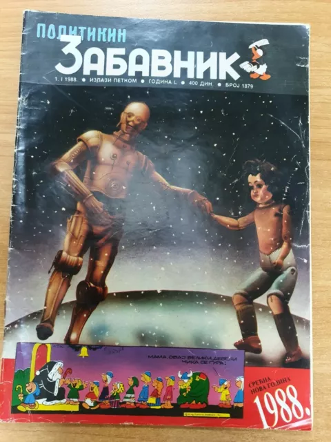 Magazine Politikin zabavnik #1879 cover Droids Star Wars comic Flash Gordon 1988