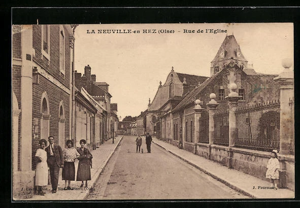 CPA La Neuville-en-Hez, Rue de l´Eglise