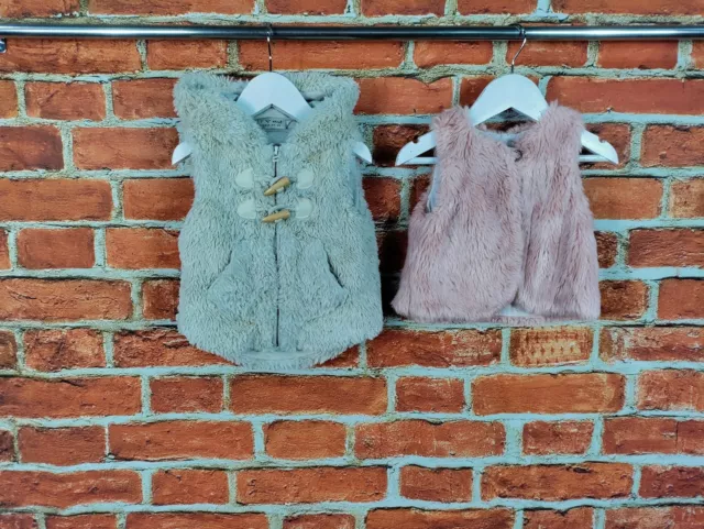 Baby Girl Bundle Age 12-18 Month Next Zara Faux Fur Gilet Bodywarmer Jacket 86Cm