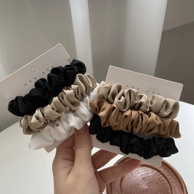 Chouchous en satin, chouchou en satin de soie, cravate pour cheveux