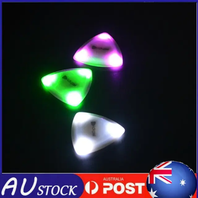 LED Glowing Guitar Pick Touch Luminous Electric Guitar Ukulele Bass Plectrum