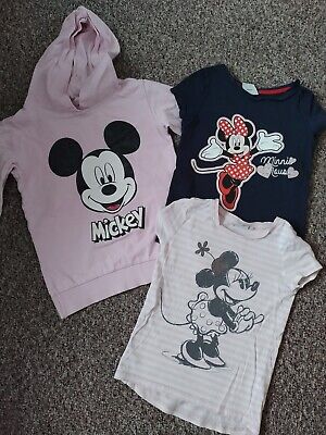 Girls Mini & Mickey Mouse Tops& Jumper Bundle Next/H&M/George 4-5 Years