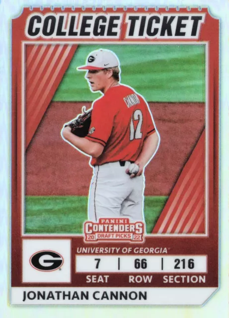 2022 Elite Extra Edition College Tickets Optic Holo #CTO-36 Jonathan Cannon