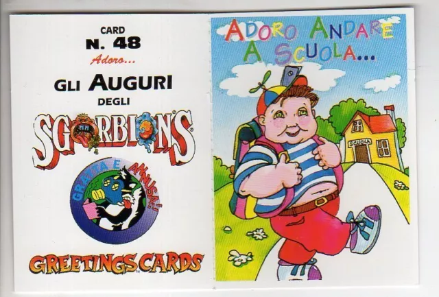 figurina  CARD GLI AUGURI DEGLI SGORBIONS NUMERO 48