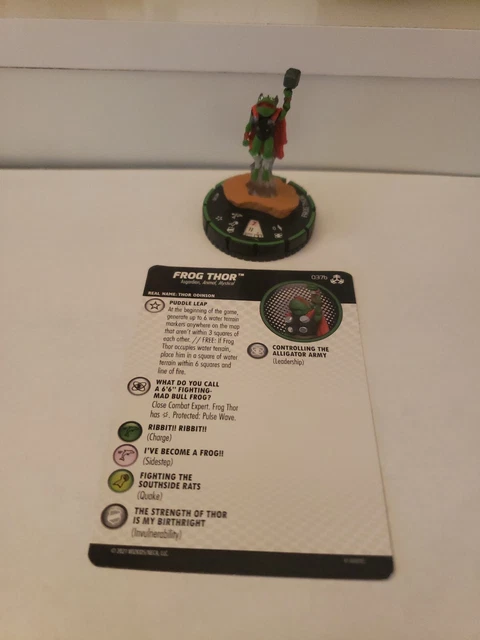 Marvel Heroclix Frog Thor #037b w/ Card Avengers War of the Realms Set