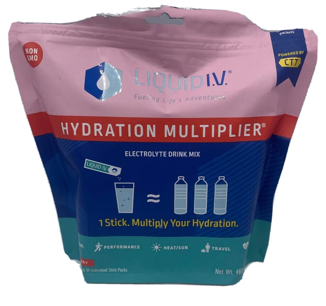 LIQUID IV HYDRATION Multiplier Electrolyte Drink Mix 28 Packets EXP