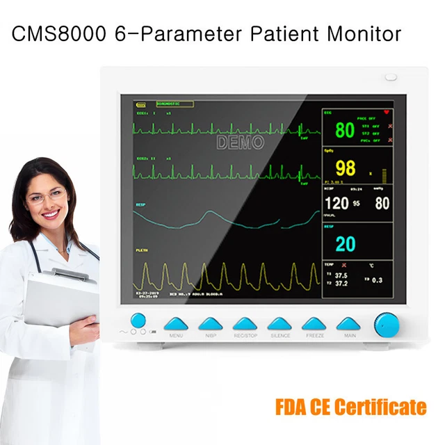PORTABLE VITAL SIGNS Patient Monitor Cardiac ICU Vital Signs 12.1"+6 ...