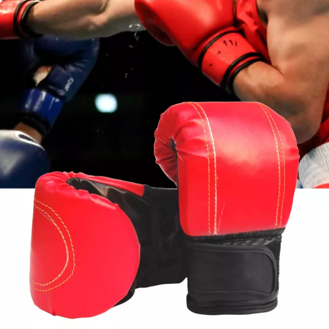 1 Pair Sparring Gloves High Resilience Wear-resistant Faux Leather Muay Thai