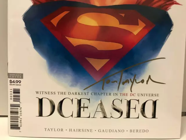 Sdcc 2019 Dceased #3 Putri Variante Signé Par Tom Taylor Avec COA 2