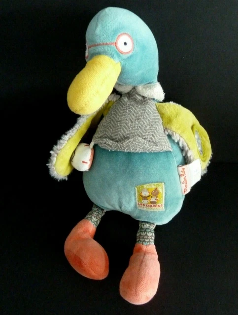 M. DOUDOU PELUCHE MOULIN ROTY CANARD BLEU VERT ORANGE GRIS JAUNE 30c TBE