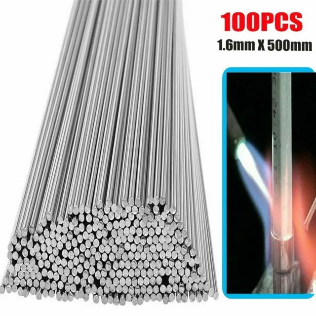 Soluzione alluminio saldatura barre fluxcored confezione da 100 1 6 mm x 50 cm versatili