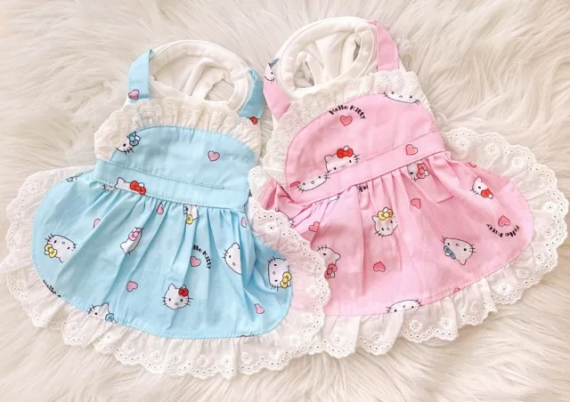 Summer Pet Dog Puppy Clothes Skirt Small Dogs Dress Cute Cat Print Strap Skirt