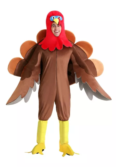 Adult Plus Size Wild Turkey Thanksgiving Bird Costume SIZE 3X (Used w/defect)