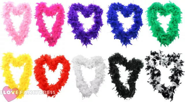 Feather Boa 65 Gram Hen Burlesque Fancy Dress Halloween Costume Acccessory Lot