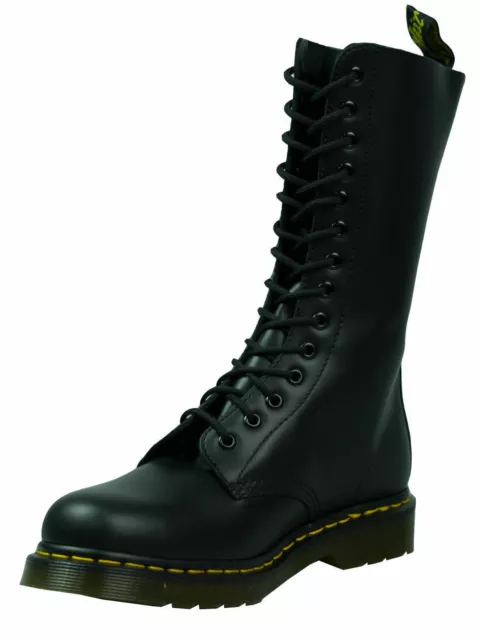 Stivali Dr. Martens Doc 14 fori barca 1914 black lisciooth neri 5073