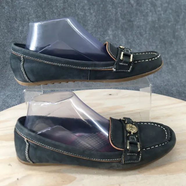 Tommy Hilfiger Womens 9 M Twel Bit  Loafers Blue Leather Moc Toe Casual Comfort