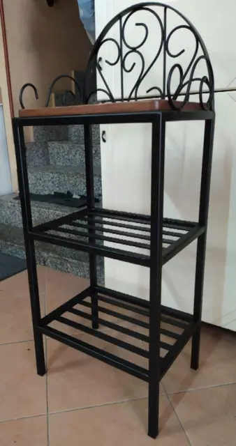 Scaffale Libreria Etagere In Ferro Battuto Rustico Country Arte Povera Rustici