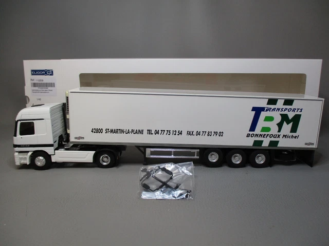 CAMION ELIGOR Mercedes Actros Mp4 Tautliner Transports L'heritier 1/43
