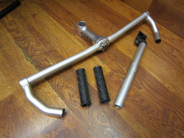 VINTAGE KORE 1 1/8x115 STEM 585W FLAT HANDLEBARS 26.8x300 SEATPOST BARENDS GRIPS