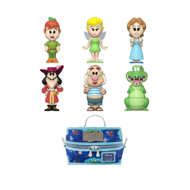 Peter Pan 6 Pack Funko Soda Vinyl Figures & Loungefly Cooler Pack Bundle! - Disn