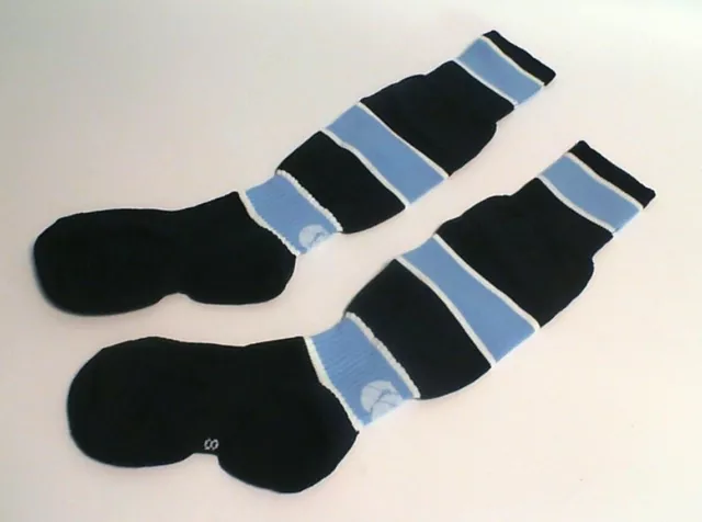 Canterbury Boys Junior Stripe Rugby Hockey Socks Blue and White Size 12-2 #4A257