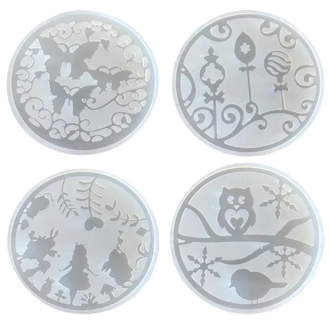 Christmas Snowflake Elk Coaster Silicone Mold For Uv Epoxy Resin Moulds Jewelry