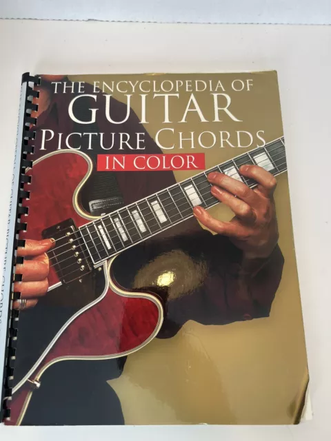 The Encyclopedia of Guitar Picture Chords In Color spring bound learning book