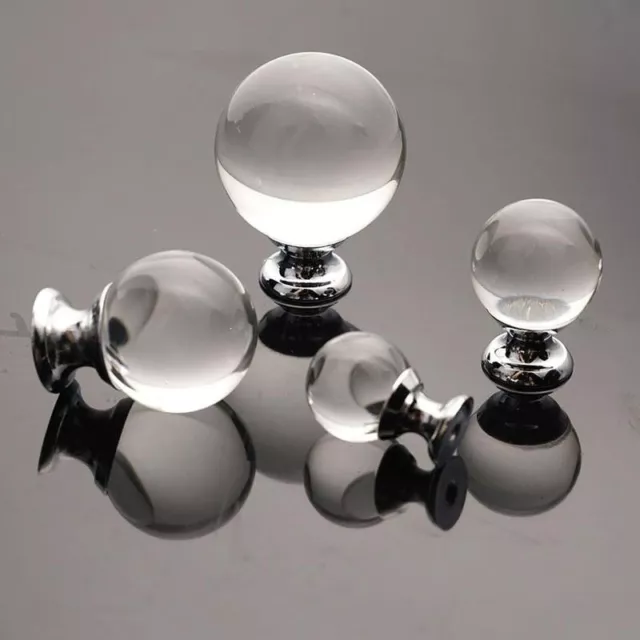 Crystal Glass Bubble Ball Drawer Cabinet Knob Furniture Door Pull Handle Accs.