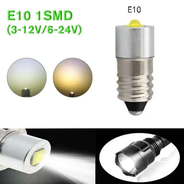 E5 E5.5 LED White COB 0.5W 3V 6V 12V 24V Miniature Screw Dolls